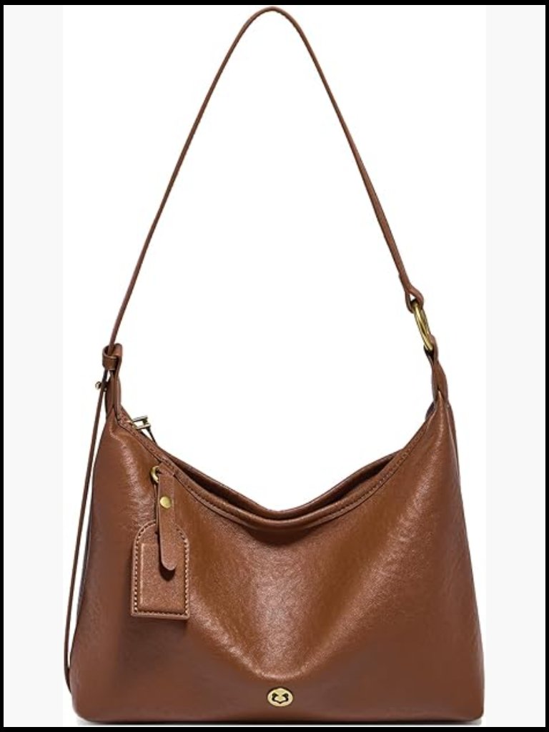 Genuine Leather Slouchy Hobo Bag Shoulder Crossbody Purse Adjustable Strap